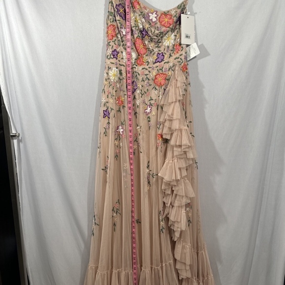 Mac Duggal 9164 Embellished One Shoulder Asymmetrical Hem Dress Size 6 $698